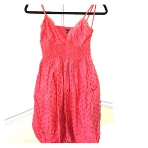 Size S coral eyelet dress